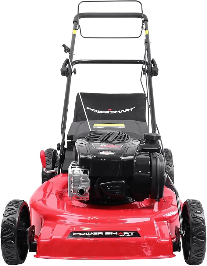 PowerSmart Self Propelled Gas Lawn Mower 22-Inch with 150cc Briggs and Stratton EX625 Engine, RWD Single-Speed 2-in-1 Mulch and Bagger, High Wheel B8622S