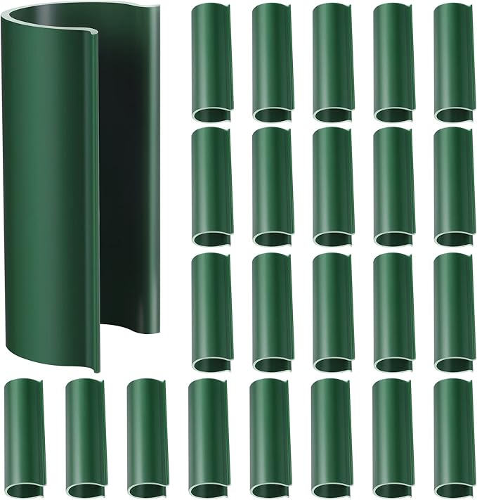 Jetec 32 Pcs PVC Pipe Clips Pool Cover Clamps for Above Ground Pool Greenhouses, Row Covers, Garden, Shelters, Bird Protection, 2.4 Inch Long(for 3/4 Inch PVC Pipe,Green)