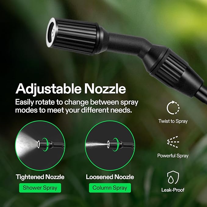 VIVOSUN 1.85-Gallon Pump Pressure Sprayer, Pressurized Lawn & Garden Water Spray Bottle with Adjustable Shoulder Strap, for Spraying Plants, Garden Watering and Household Cleaning