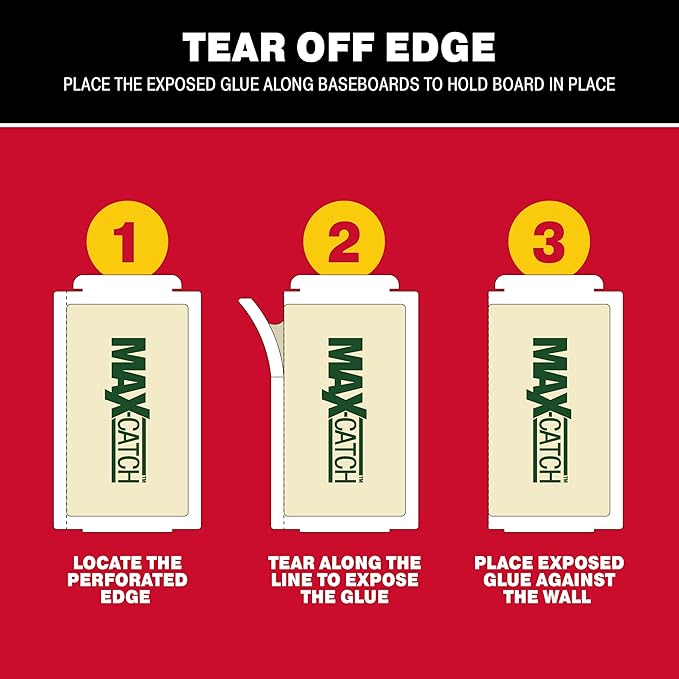 Catchmaster Max-Catch Mouse & Insect Glue Trap 72PK, Mouse Traps Indoor for Home, Sticky Pest Control Adhesive Tray for Catching Bugs, Non Toxic Bulk Unscented Glue Boards