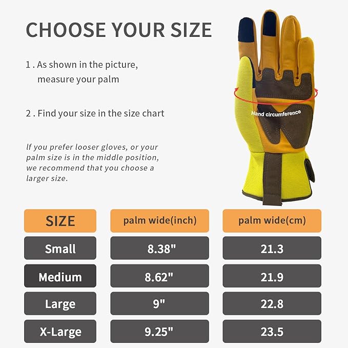 ZLUXURQ Gardening Gloves for Women and Men, Work Gloves for Yard Work