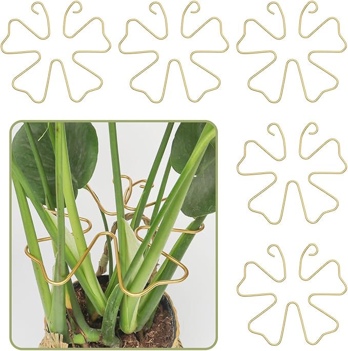 PRETTY JOLLY 5PCS Iron Monstera Plant Support Stakes Premium Plant Stand for Indoor & Outdoor Plants Practical Leaf Holders,Durable Trellis Accessories for Gardening Enthusiasts(Butterfly)