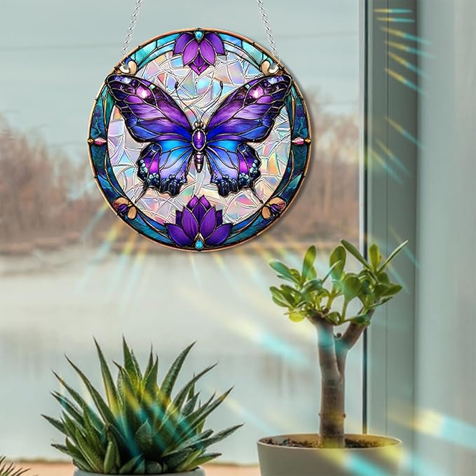 Sun Catchers Indoor Window, Acrylic Rainbow Suncatcher Window Hanging Decoration for Living Room Bedroom Summer Home Balcony Ornaments Decoration