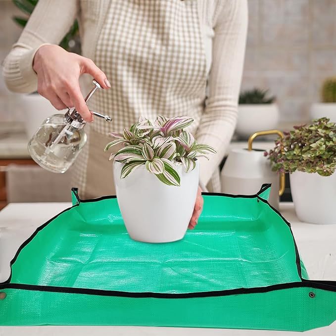 Repotting Mat for Indoor Plants, 29.5" X 39.4" Waterproof Succulent Potting Mat, Foldable Reusable Soil Change Mat Gardening Planting Mat - Gifts for Plant Lovers