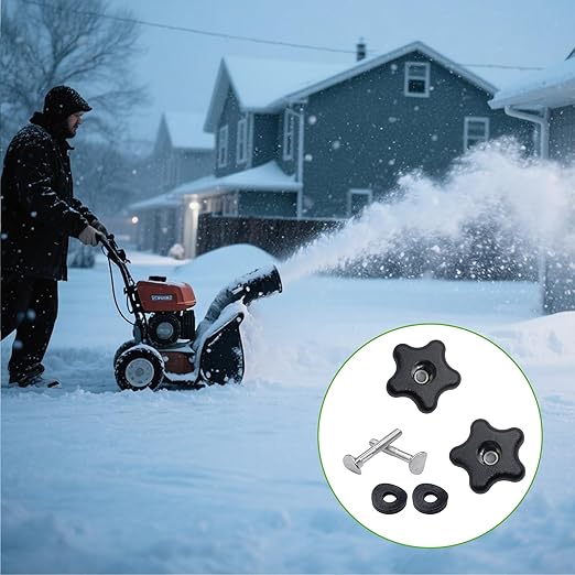 2 PCS Handle Knob and Screw Bolt Washer Kit Compatible with Toro 92-2260, 106-4161, 107-3844 – Durable Snow Blower Screws & Lawn Mower Bolt Accessories for Easy Repair of Snow Throwers & Lawn Mowers