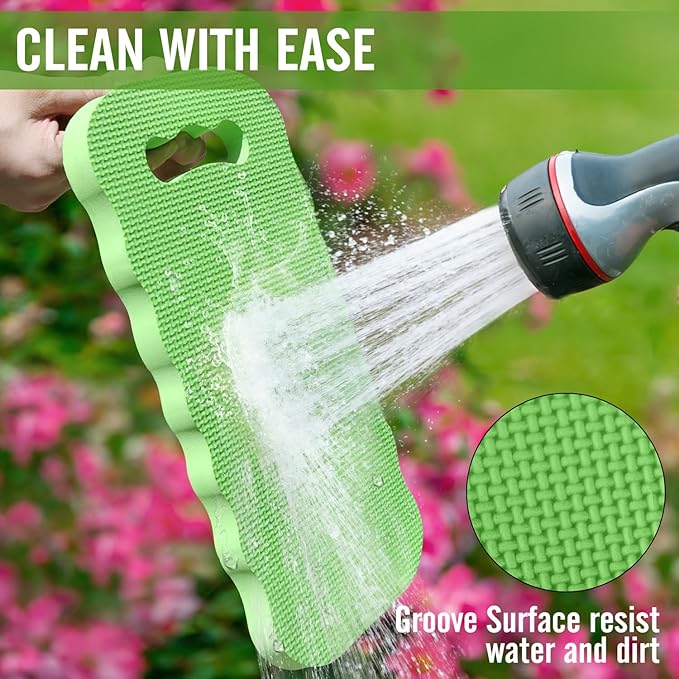 Thick Kneeling Pad 2 Pack, Waterproof, Comfortable Garden Kneeling Pads Stain Resistant, Multi-Functional Kneeler Pad for Gardening, Baby Bath, Yoga, Praying and Exercise (Green)
