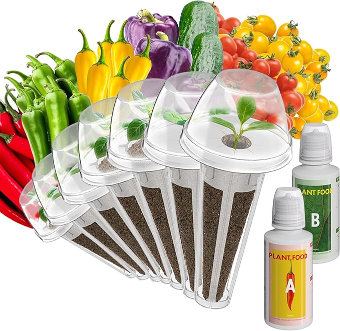 Inbloom Tomato Seed Pod Kit for Aerogarden, Hydroponics Growing System Kit 7-Pods (300+ Seeds Included Cherry Tomato, Pepper & Cucumber), Grow Anything Hydroponics Supplies for IDoo Ahopegarden