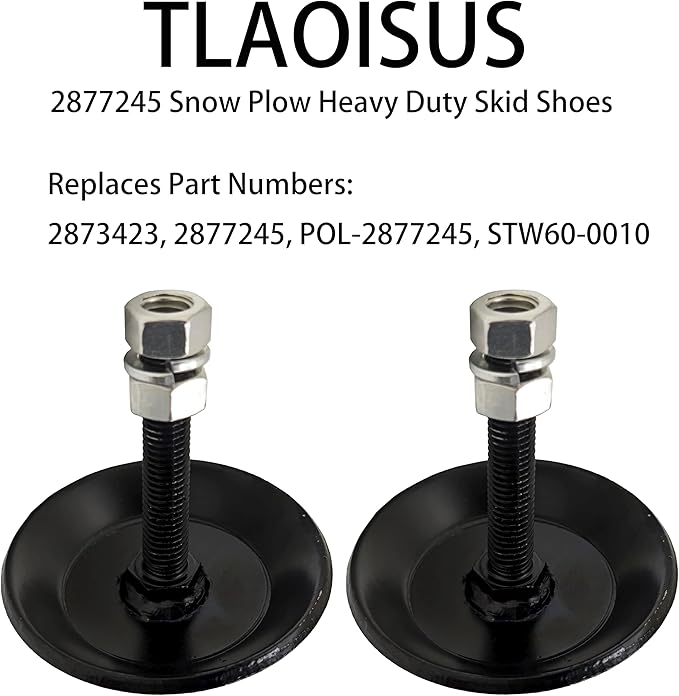 Pack of 2,2877245 Snow Plow Blade Heavy Duty Skid Shoes Compatible with Polaris Ranger Razor Sportsman