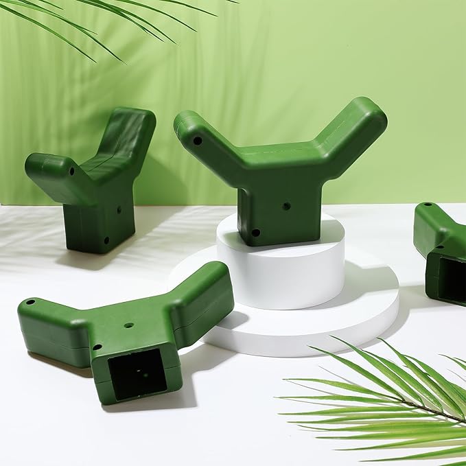 Yungyan 4 Pcs Tree Support, Plastic Fruit Tree Branch Support Device Tree Brace Prevent Them from Breaking for Vineyards Ornamental Gardens Orchards Fits on Standard 1.57 x 1.57 Inch Lumber (Green)