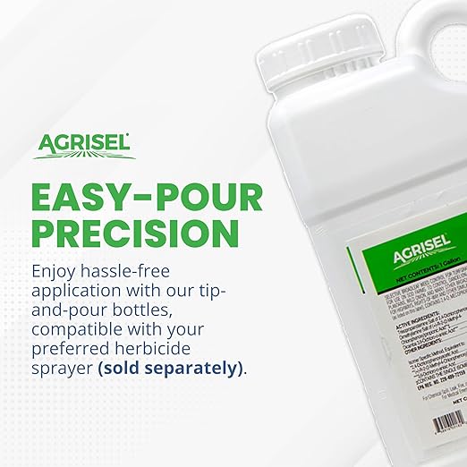 3 Way Max Weed Killer, Eliminate 50+ Weeds, Safe on Grass, Weed Spray, Pet Safe, Low Odor, Easy Mixing, Includes 3-Pack of Agrisel Protective Gloves, 128 Ounces