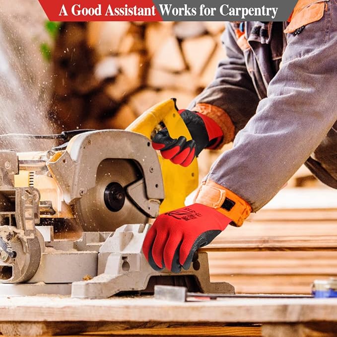 90 Pair Gardening Gloves for Men Women, Breathable Rubber Coated Garden Gloves Working Gloves for Gardening, Construction