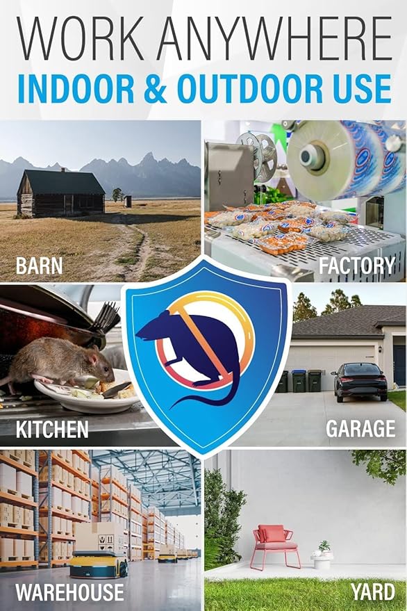 Rat Traps Indoor (2 Pack) Catch Rats, Mice, and Voles Fast with These Simple to Bait, Safe to Set, Non Electric Rat Trap for Home, Yard, and Barn