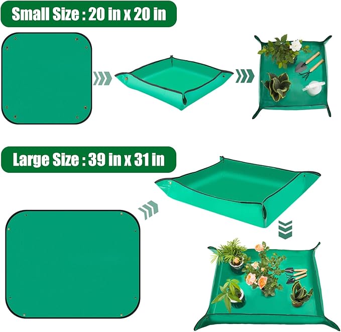 2PCS Repotting Mat, Excellence Indoor Waterproof Plant Transplanting Mat, Professional Gardening Mat Supplies
