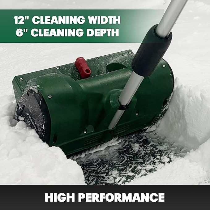 Mellif Cordless Snow Shovel, 12-Inch Brushless Snow Blower Compatible with Makita 18v Battery, Includes 4.0Ah Battery & Charger Kit, Lightweight with Adjustable Chute, Weather-Resistant