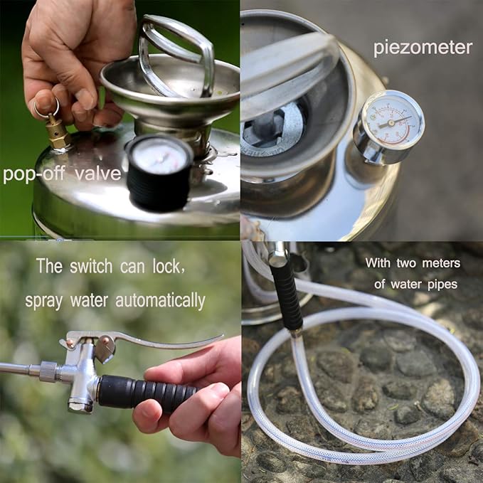 CLICIC Stainless Steel Sprayer Professional with Backpack (1.5 Gallon)