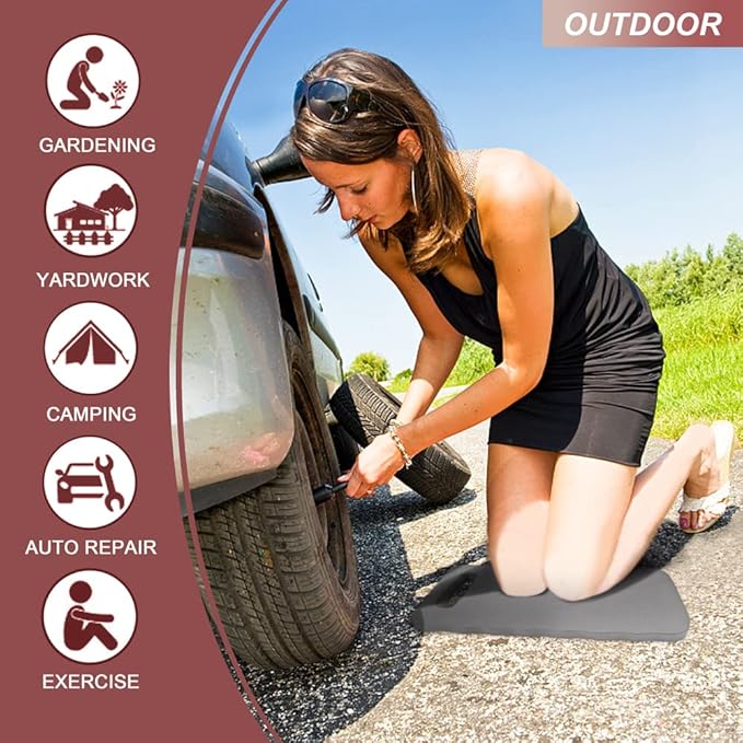 Thick Kneeling Pad 2 Pack, Waterproof,Comfortable Garden Kneeling Pads Stain Resistant, Multi-Functional Kneeler Pad for Gardening, Baby Bath, Yoga, Praying and Exercise (Deep Grey)