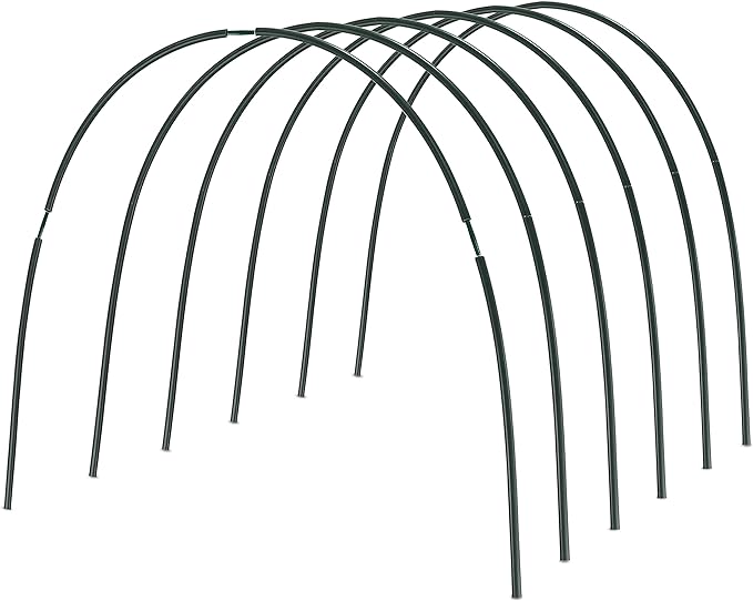 Gardzen Garden Hoops, DIY Greenhouse Hoops for Raised Beds, Row Cover, Garden Netting 72PCS