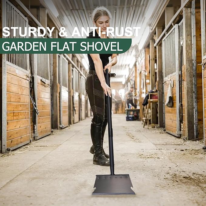 Garden Cleaning Shovel, Ice Scraper, 59 Inch Adjustable Handle Heavy Duty Garden Tool Multifunctional Cleaning Shovel, for Lawn Edging, Scraping, Weed and Ice Removal