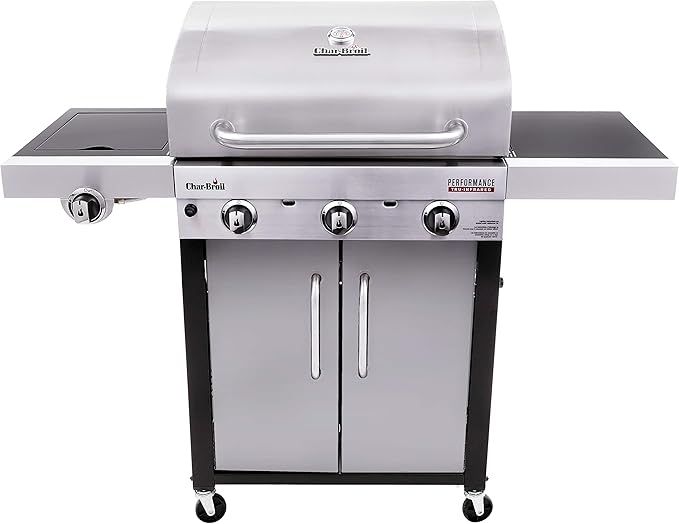 Char-Broil® Performance Series™ TRU-Infrared Cooking Technology 3-Burner with Side Burner Cabinet Style Propane Gas Stainless Steel Grill - 463371719