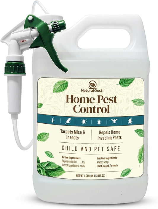 Peppermint Oil Rodent Repellent, Roach Ant Spider Bug Insect Killer, Eco Friendly Pest Control to Repel Mice, Humane Repeller Alternative to Mouse Trap, Family & Pet Safe (1 gal, Peppermint)