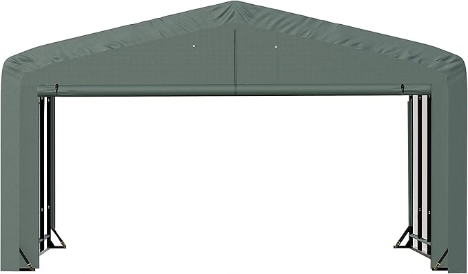 ShelterLogic ShelterTube Garage & Storage Shelter, 20' x 18' x 12' Heavy-Duty Steel Frame Wind and Snow-Load Rated Enclosure, Green