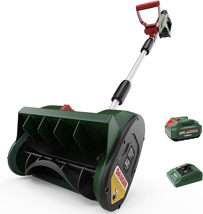 Mellif Cordless Snow Shovel, 12-Inch Brushless Snow Blower Compatible with Makita 18v Battery, Includes 4.0Ah Battery & Charger Kit, Lightweight with Adjustable Chute, Weather-Resistant