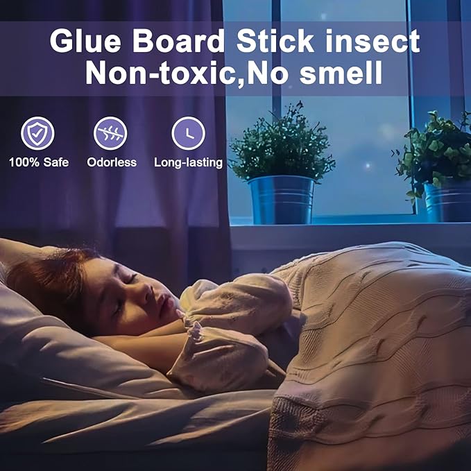 Blue Light Bug Catcher Indoor Plug in, Gnat Traps for House, Indoor Fly Trap for Fruit Fly, Moth and Mosquito, Flying Insect Catcher, 4 Device+8 Refills