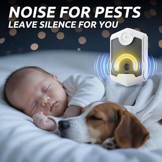 Ultrasonic Pest Repeller Plug in (4 Pack) - Rodent Repellent Indoor Electronic Pest Control with Flashing Light, Mouse Deterrent, Pest Repellent Ultrasonic for Mice, Rat, Spiders, Roaches, Insects