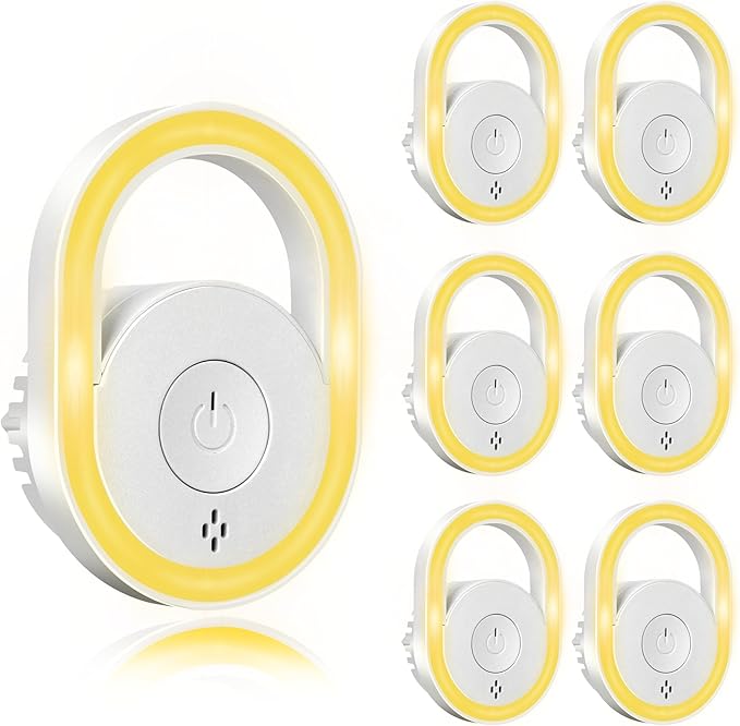 2025 Upgraded Ultrasonic Pest Repeller 6 Packs, Mice Repellent for House, Indoor Ultrasonic Repellent for Mites Rodent Bugs Roaches Insects Spiders Mice Flies Cockroach, 4 Modes