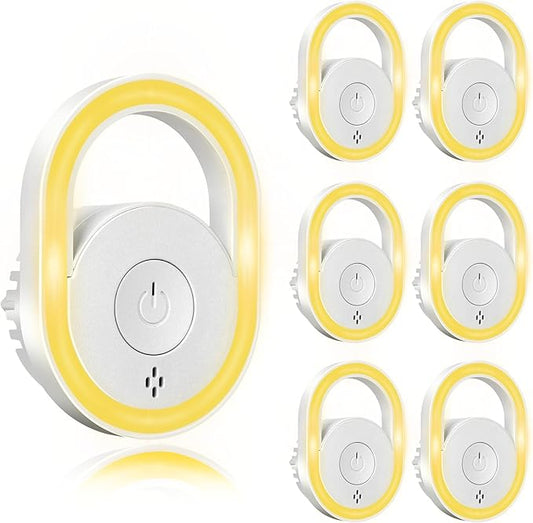 2025 Upgraded Ultrasonic Pest Repeller 6 Packs, Mice Repellent for House, Indoor Ultrasonic Repellent for Mites Rodent Bugs Roaches Insects Spiders Mice Flies Cockroach, 4 Modes