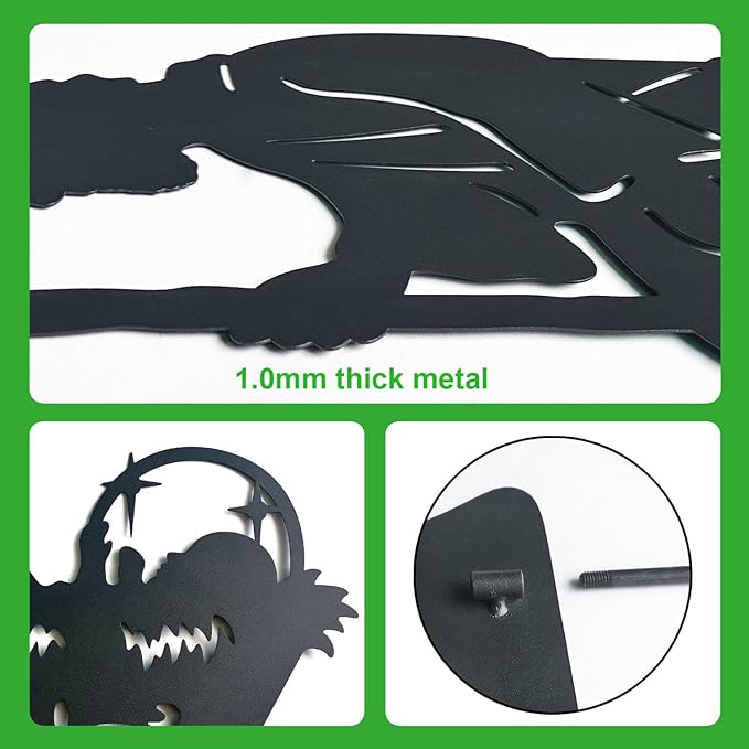 Nativity Silhouette Outdoor,Black Silhouette Nativity Scene for Yard Stake,Set of 3 Christmas Ornaments for Outside