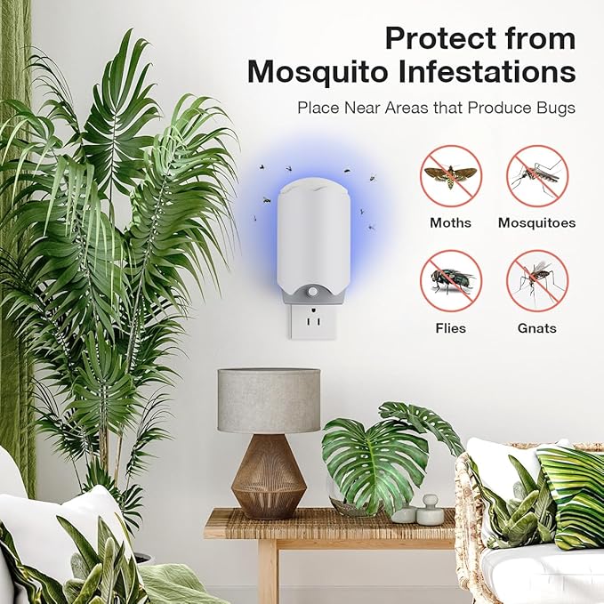 Fly Trap Indoor 1 Pack and 3 Refills – Flying Insect Trap, Fruit Fly Traps for Indoors, Gnat Traps for House Indoor, Captures Mosquitoes, Flies, Moths and Other Flying Insects