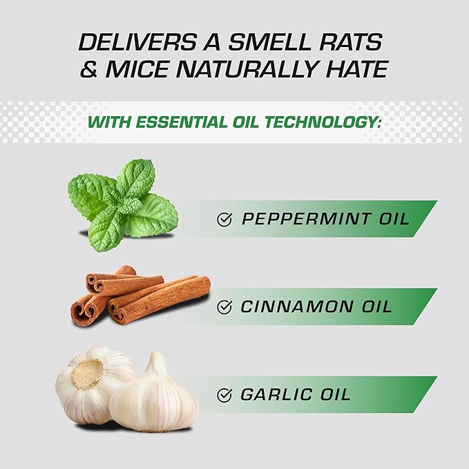 Tomcat Repellents Rodent Repellent Pouches, Ready-to-Use, Inside Rodent Prevention with Essential Oils, 4.23 oz., 4-Pack