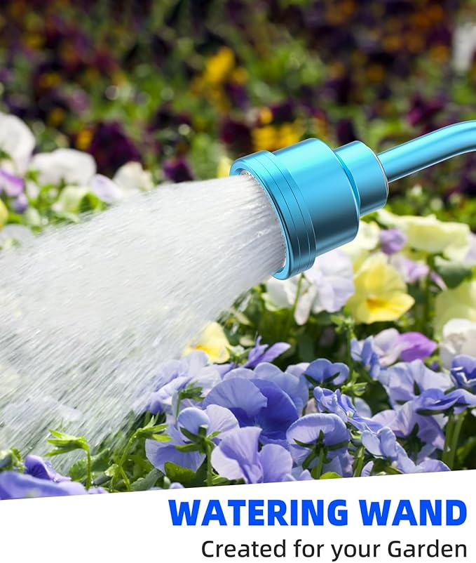 DTRK Watering Wand 19 Inch Detachable Sprayer Wand 1000 Holes Garden Hose Wand with Thumb Flow Control for Hanging Baskets, Plants, Flowers, Shrubs, Seedbed,Garden and Lawn