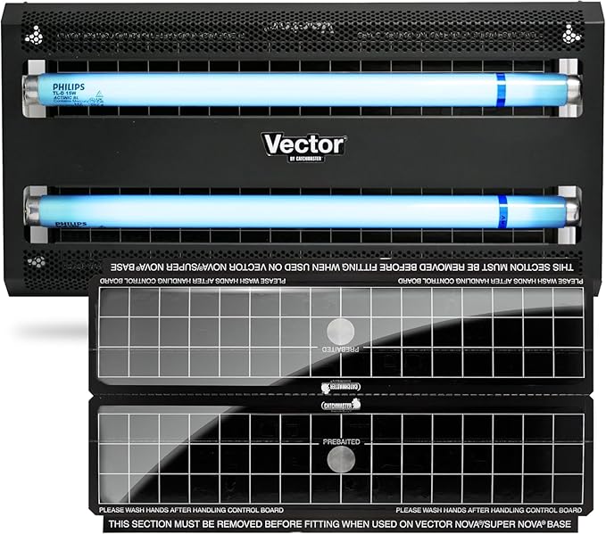 Catchmaster Vector 30, UV Light Fly Traps Indoor for Home, Electric Gnat Traps for House Indoor, Shatterproof Bulbs UV Lamp Fly, Insect & Mosquito Killer, Silent Bug Light for Kitchen, Shed, Garage