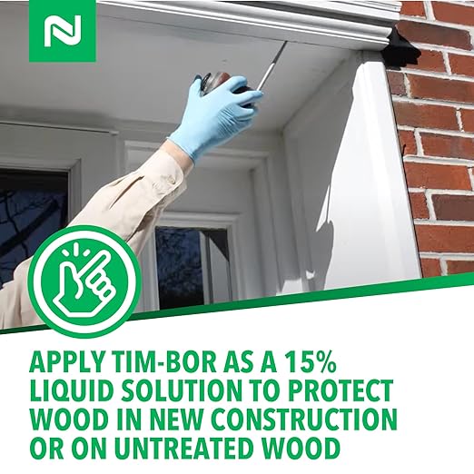 Nisus Tim-BOR Professional Insecticidal Dust, Water-Soluble Borate Powder, Wood Preservative and Fungicide for Termites, Carpenter Ants, Wood Decay, 1.5 lbs