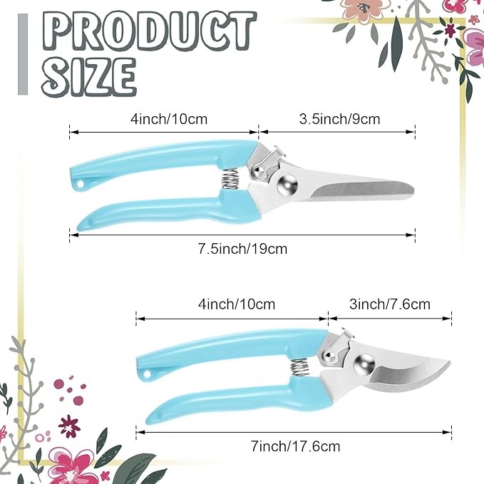 Amylove 24 Pcs Garden Flower Shears Pruning Scissors Heavy Duty Plant Scissors Garden Clippers Hand Bypass Pruner for Gardening Plants Hedge Flower Tree Cutting Miniature Bonsai Modeling(Multicolor)