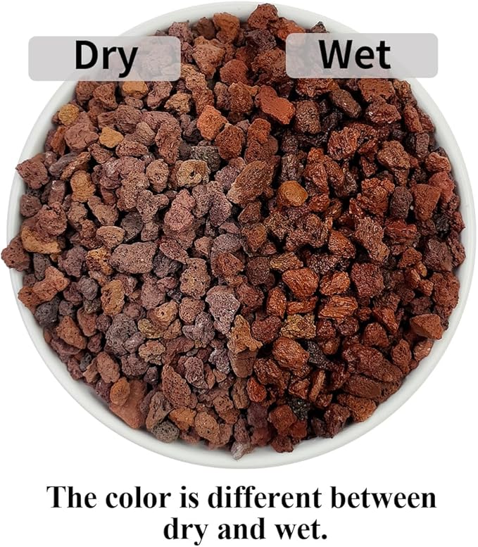 Red Horticultural Lava Rocks for Plants, 2lb Succulents Cactus Bonsai Soil Volcanic Rocks for Aquarium Outdoor Decorative Stones for Craft Projects, Vase Fillers