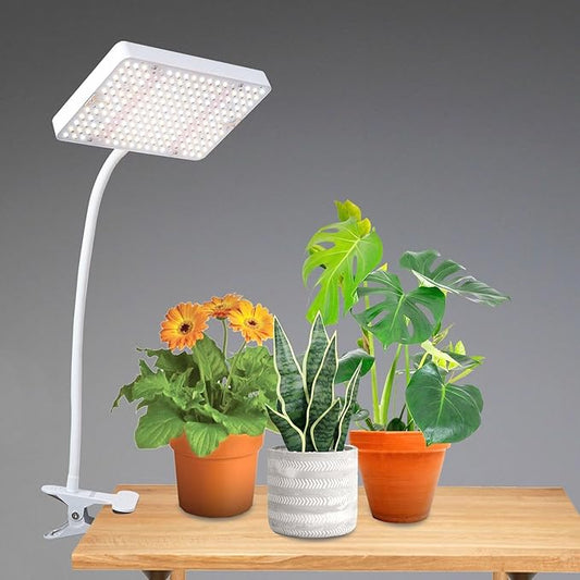 Clip Grow Light LED Full Spectrum UV IR, 25 Watt Veg Seed Starting Seedlings Bonsai Houseplant Plant Light, 2000 Lumen Brightest Grow Lights for Indoor Plants