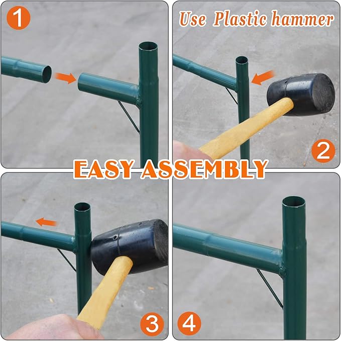 Strong Camel Greenhouse Replacement Frame for 10'X7'X6' Larger Hot Garden House , Support Arch Frame Climbing Plants/Flowers/Vegetables (10'X7'X6')