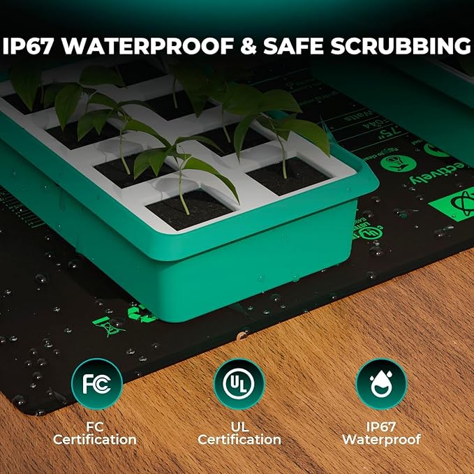 MARS HYDRO 48''x 20.75'' Seedling Heat Mat with Thermostat Heating Pad IP67 Waterproof, Easy to Clean, for Seedling, Germination, Clone, Reptile