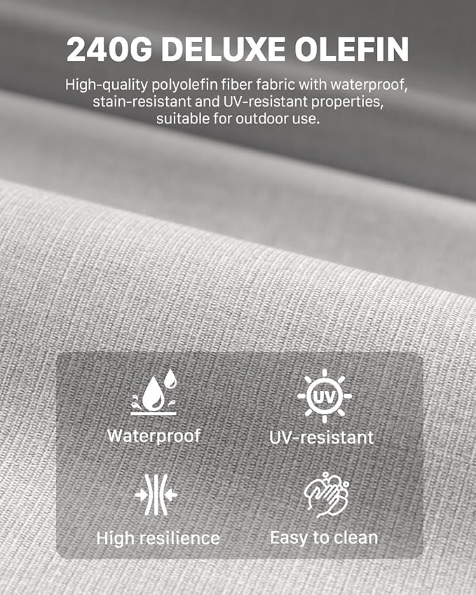 ZANDOR Aluminum Outdoor Patio Furniture 2 Pcs Armchair, All-Weather Metal Modern Outside Furniture with Washable Thick Cushion, HDPE Woven Rope Rattan Bistro Sofa Chair, Garden/Backyard/Porch, Silver