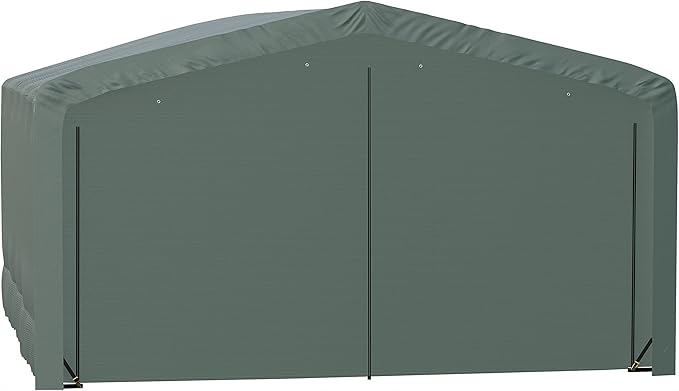 ShelterLogic ShelterTube Garage & Storage Shelter, 20' x 23' x 12' Heavy-Duty Steel Frame Wind and Snow-Load Rated Enclosure, Green