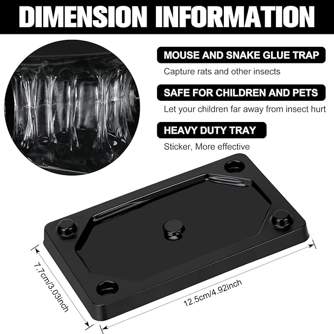 Qualirey 32 Pieces Mouse and Insect Glue Traps Baited Sticky Plastic Boards for House Rodents Heavier Adhesive Traps with Nontoxic Glue for Insects, Ready to Use, Pet Children Safe