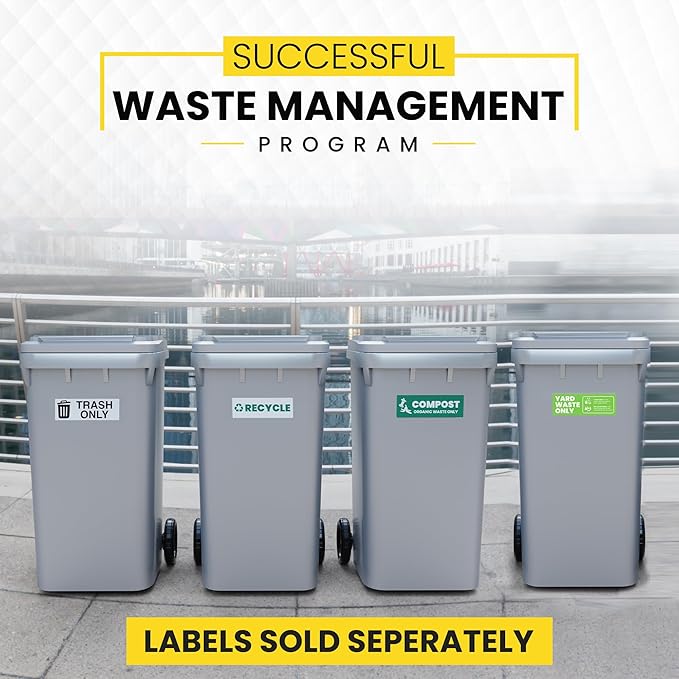 Recycle Sticker for Trash Bins – Heavy Duty, Recycle Only Sticker - 3-5 Year Indoor/Outdoor Rated - Heavy Duty, Weather Proof, Ultra Durable - USA Made (6x2 inch), 20 Labels
