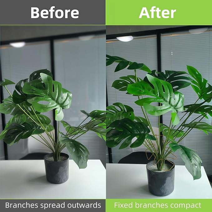 5Pcs Iron Monstera Plant Support, Uniquely Plant Support Stakes for Indoor Plants, Turtle Shell Bamboo Clamp Set for Thriving Growth Monstera Plant Support (White)