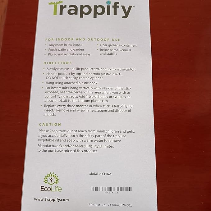 Trappify Sticky Gnat Traps for House Indoor - Yellow Fruit Fly Traps for Indoors|Outdoor Plants | Insect Catcher for White Flies, Mosquitos, Fungus Gnats | Disposable Glue Fly Trap Indoor (100 Pack)