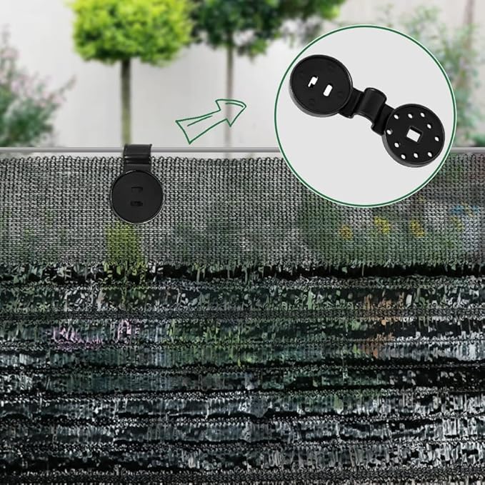 Shade Cloth Heavy Duty Lock Grip, 2023 New Shade Cloth Fix Plastic Clamp, Premium Tarp Clips Fence Fabric Clips for Greenhouse Outdoor Garden Netting, Anti Bird Netting, Sun Shade Net (100 Pcs)
