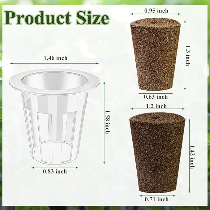 80 Pcs Hydroponic Seeds Grow Sponges Pods Kit,Indoor Hydroponics Growing System Root Plant Basket,Hydroponic Pods Cups Pot and Grow Sponges for Garden Indoor Herb Hydroponic Growing System