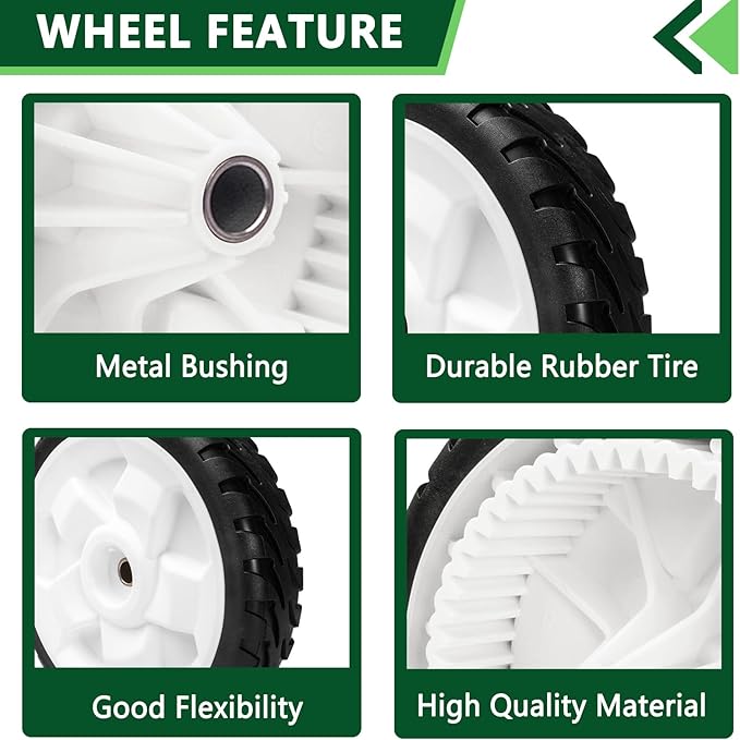 2 Pack Front Drive Wheels Replaces Toro 119-0311 205-360 20954 137-4832 Wheels